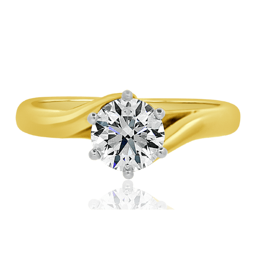 Another round brilliant cut diamond engagement ring