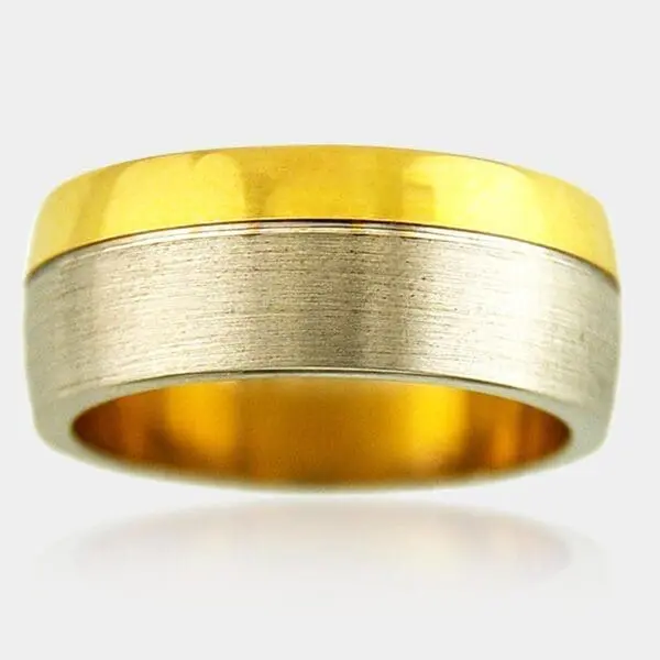 Tim Two Tone Gold Wedding Ring - DDS Diamonds