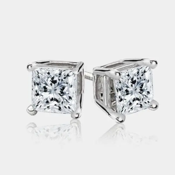 Princess Cut Diamond Earrings - DDS Diamonds