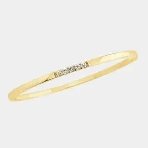 Jenny Yellow Gold Bangle with Diamonds - Diamond Bracelets - DDS Diamonds