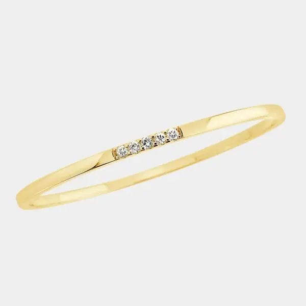 Jenny Yellow Gold Bangle with Diamonds - Diamond Bracelets - DDS Diamonds
