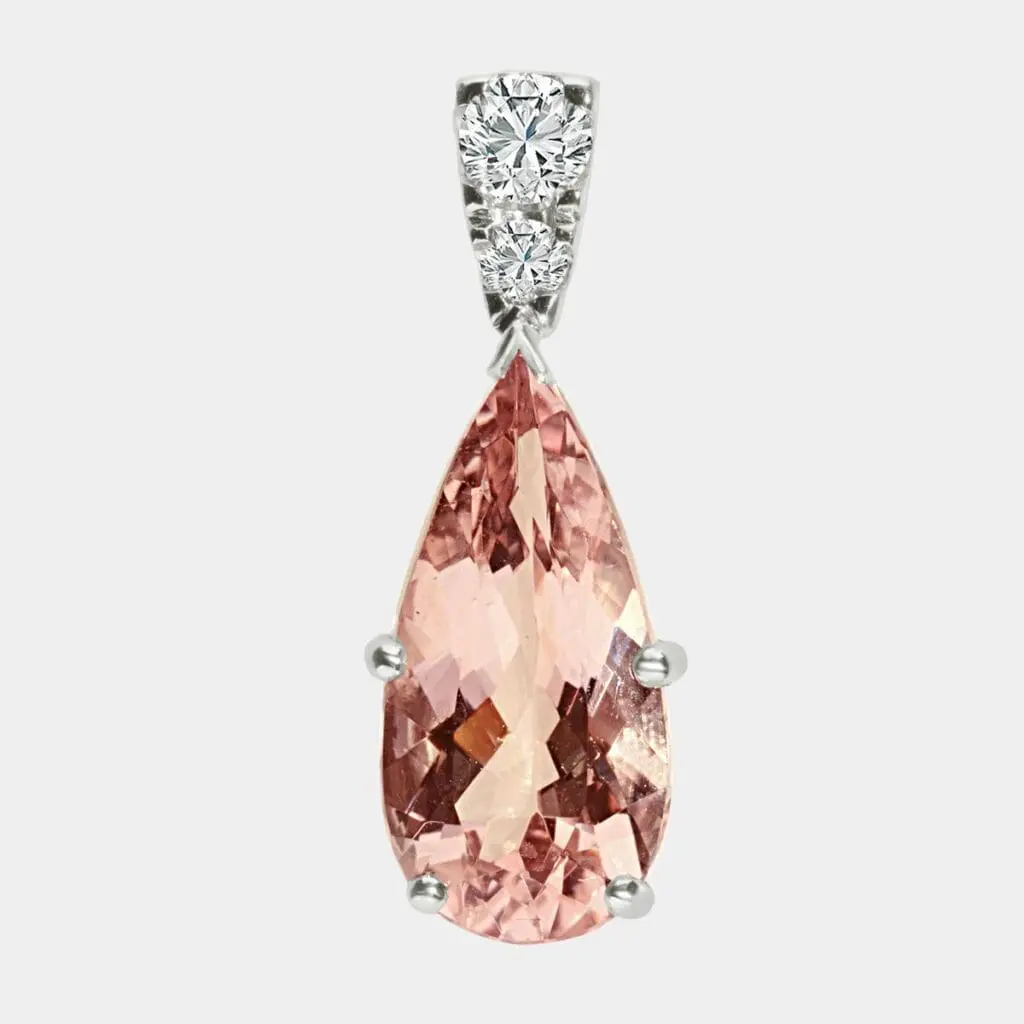 Sean Pear Shape Morganite Pendant
