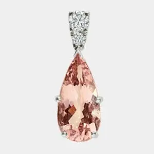Sean Pear Shape Morganite Pendant