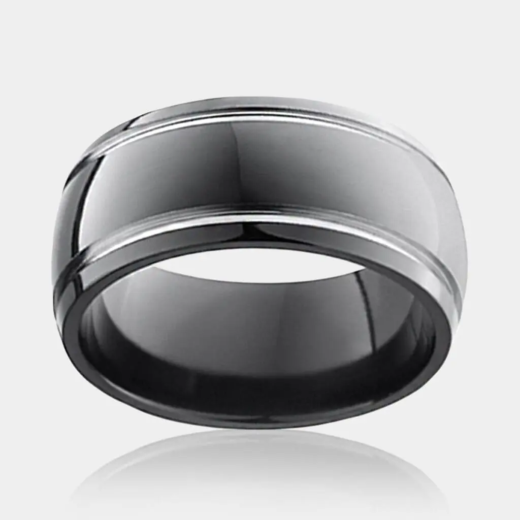 Harvard Men's Zirconium Ring - Men's Wedding Rings - DDS Diamonds