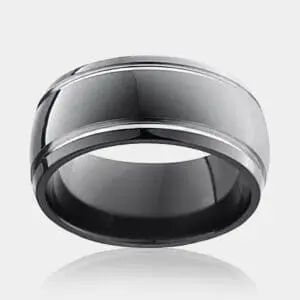 Harvard Men's Zirconium Ring - Men's Wedding Rings - DDS Diamonds