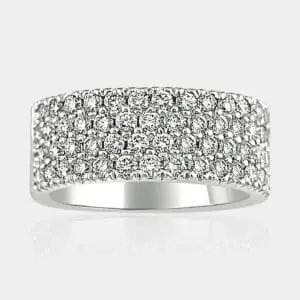 Lynda Four Row Pave Set Diamond Ring