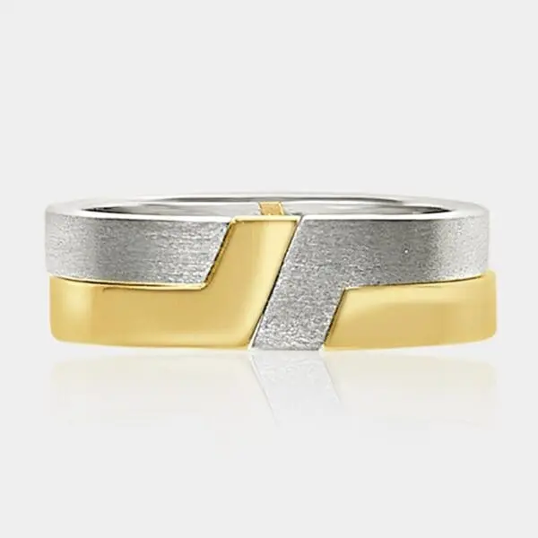 Men's Two Piece Puzzle Ring - Men's Wedding Rings - DDS Diamonds
