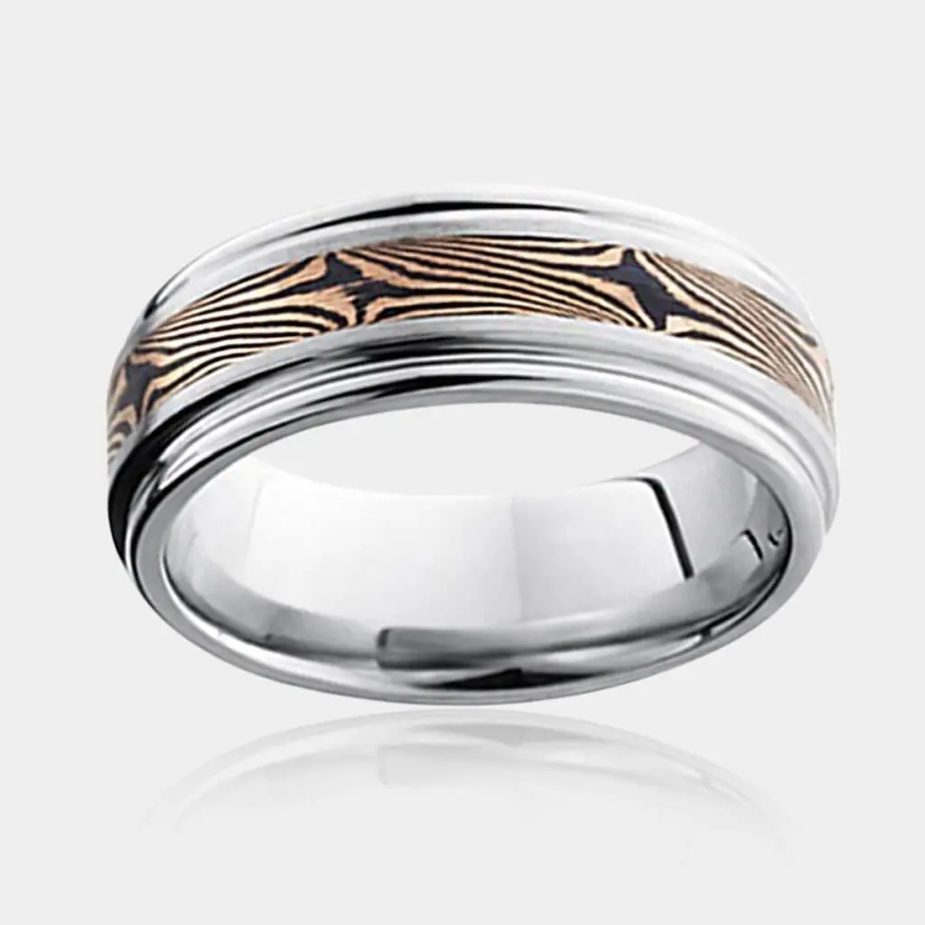 Isami Mokume Gane Ring - Men's Wedding Rings - DDS Diamonds