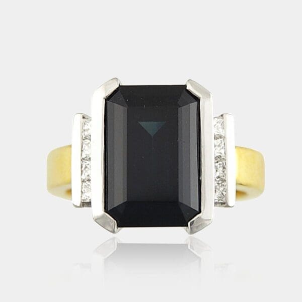Jacqueline Midnight Blue Sapphire and Diamond Fashion Ring