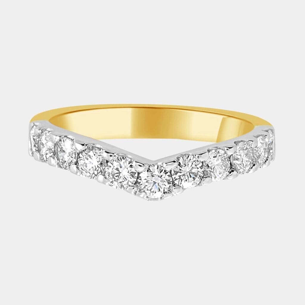 Maria Fitted Two Tone Diamond Wedding Ring