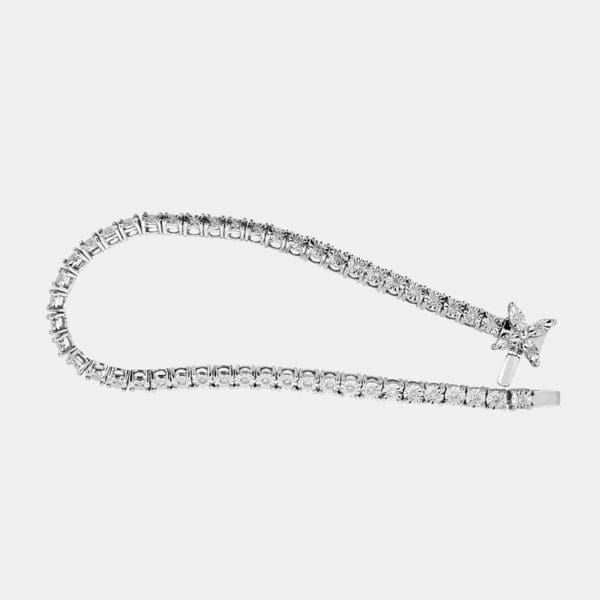 Diamond Tennis Bracelet with Marquise Clasp