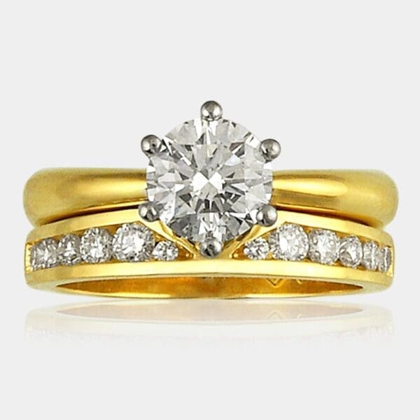 Matthew and Don Diamond Engagement Wedding Ring Set