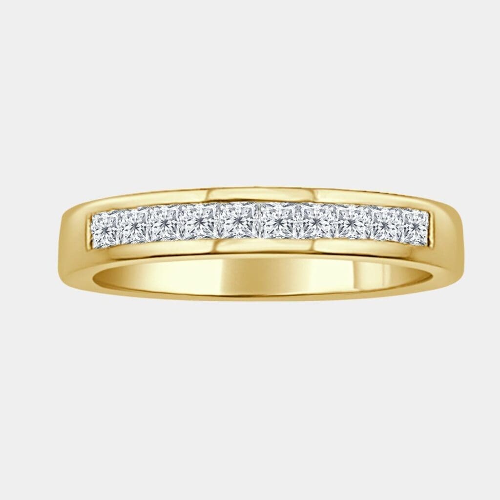 Lisa Princess Cut Diamond Wedding Ring