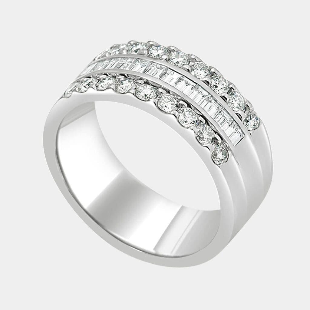 Hayley Triple Band Diamond Wedding Ring