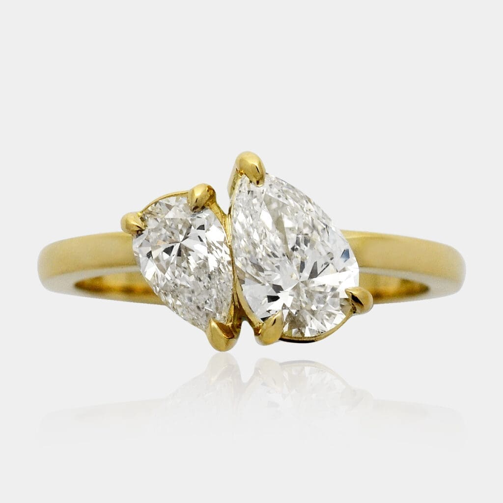 Danielle Duet Pear cut diamond Engagement ring