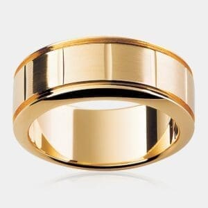 Detroit Men's Patterned Wedding Ring