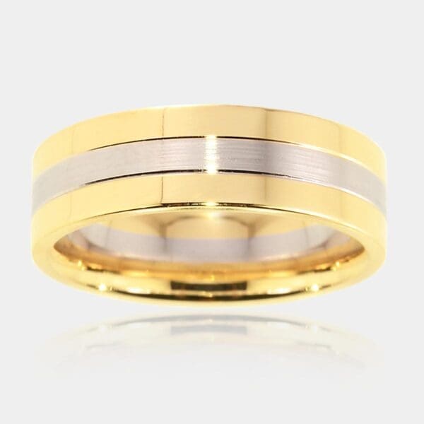 Kamahl Two Tone Gold Wedding Ring