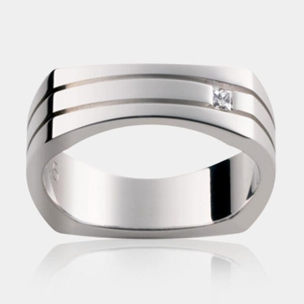 Eris Diamond Set Men's Wedding Ring