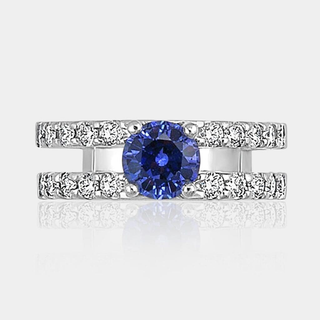 Julia Blue Sapphire and Diamond Fashion ring