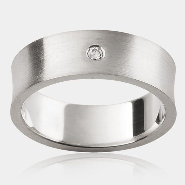 Mercury Diamond Set Men's Wedding Ring