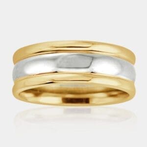 Andrew Two Tone Gold Wedding Ring