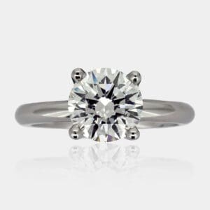 Four Claw Solitaire Round Brilliant Diamond Engagement Ring