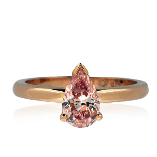 Chloe Pink Pear Cut Diamond Engagement Ring