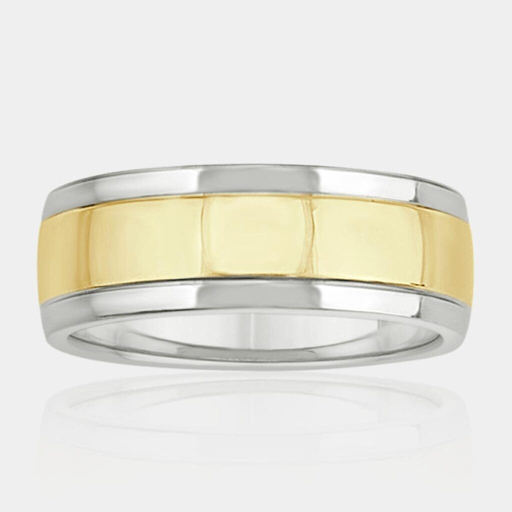 Peter Two Tone Gold Wedding Ring