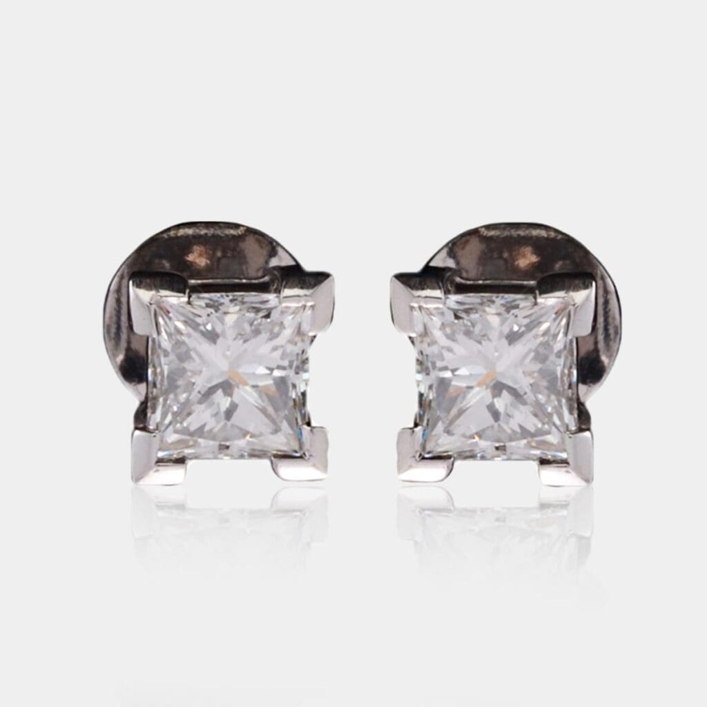 Paul Princess Cut Diamond Earrings