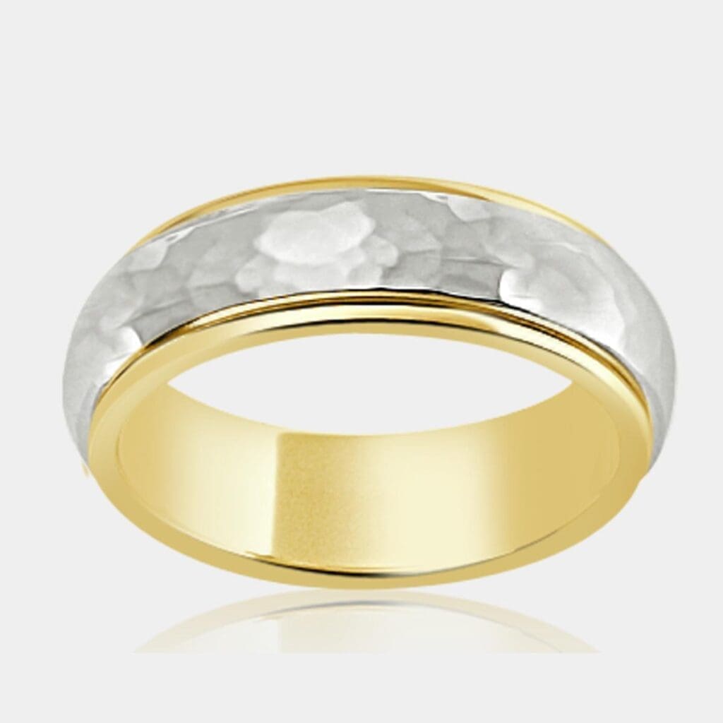 Indy Two Tone Men's Wedding Ring