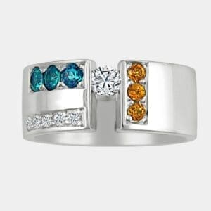 Berdette Coloured Stone and Diamond Fashion Ring