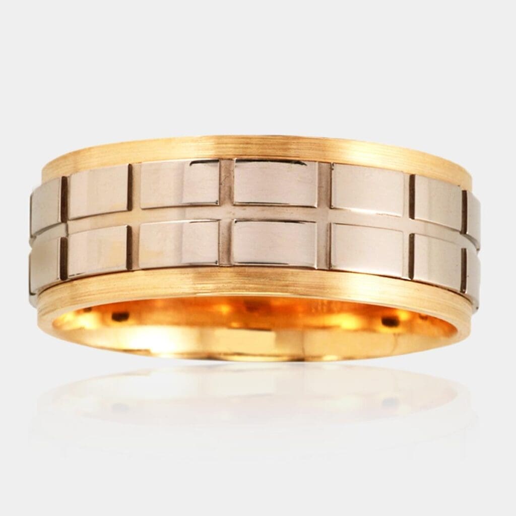 Mike Two Tone Gold Wedding ring