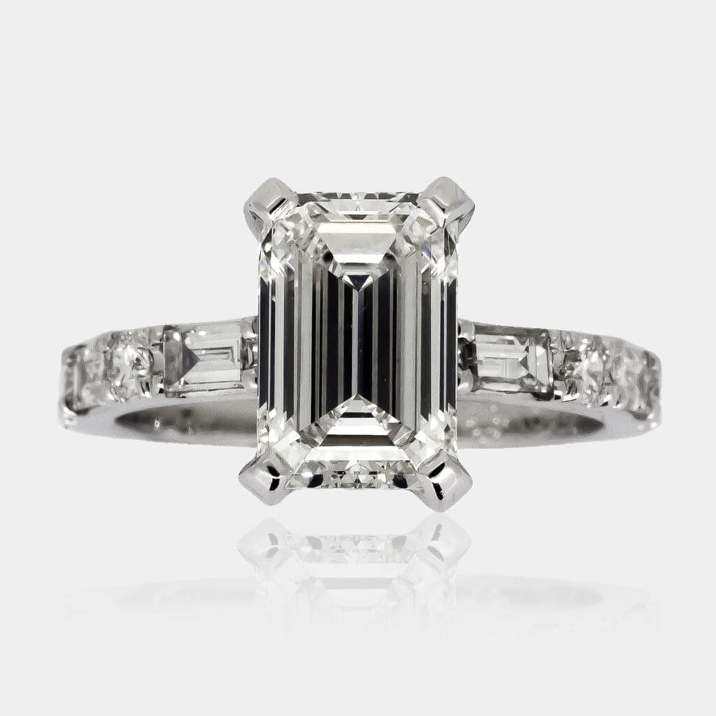 Narlene Emerald Cut Diamond Engagement Ring