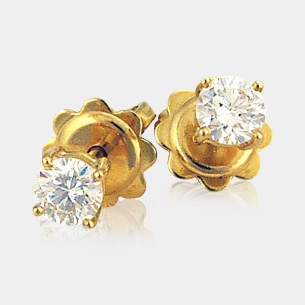 Elizabeth Solitaire Diamond Earrings