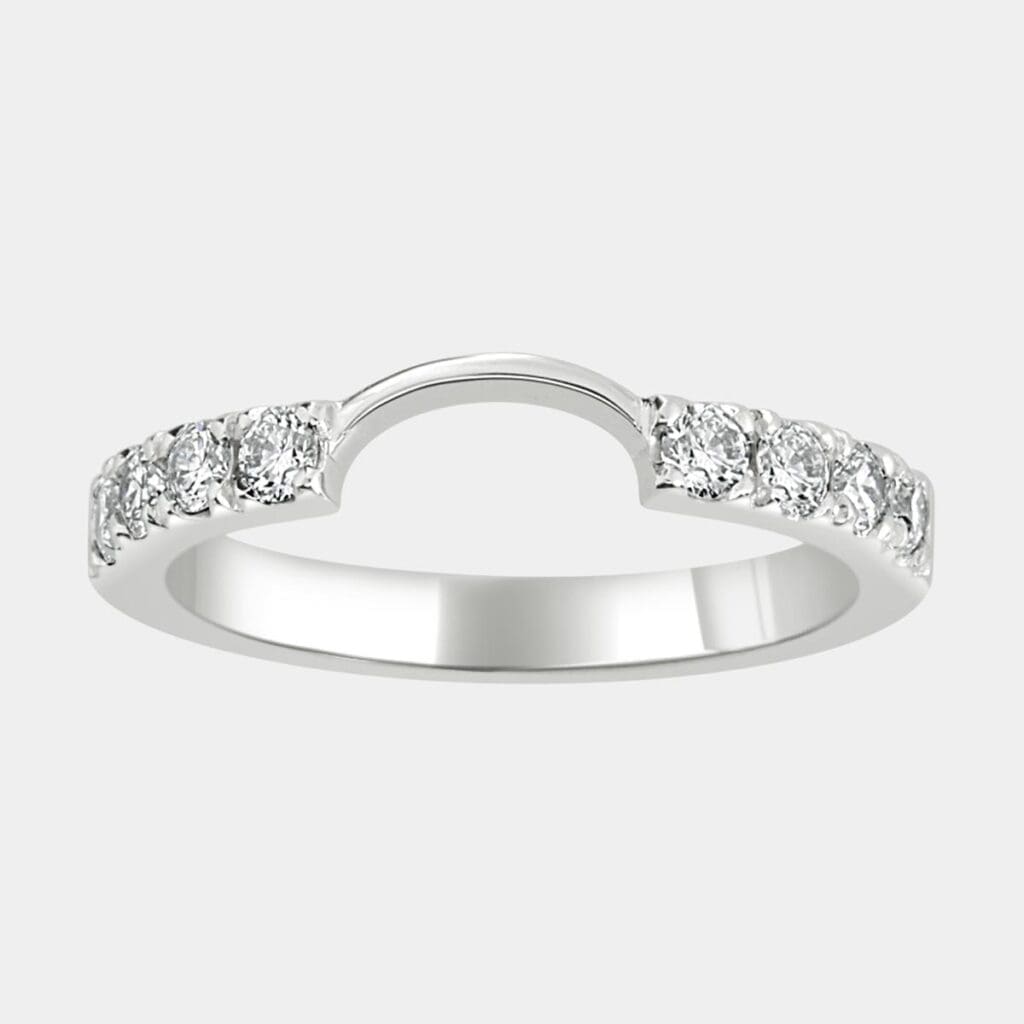 Jade Fitted Diamond Wedding Ring
