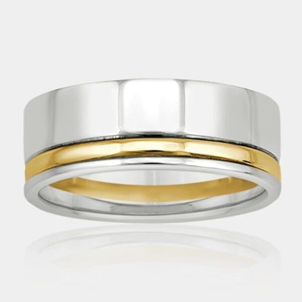 Jason Two Tone Gold Wedding Ring