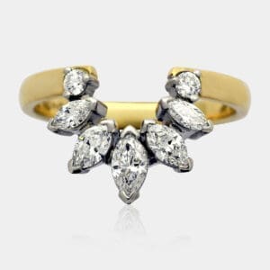 Courtney Fitted eternity ring with Marquise cut diamonds