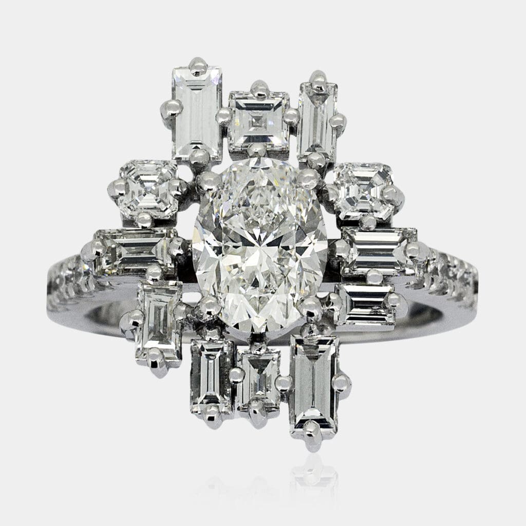 Amanda designer cluster diamond ring